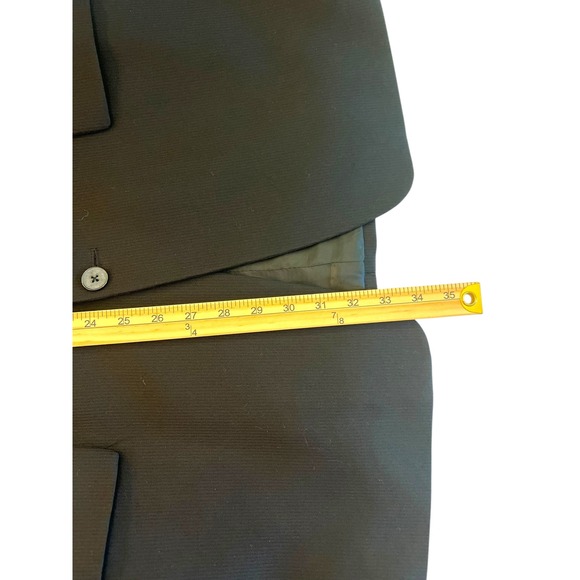 DKNY Essentials‎ Wool Blazer Black 42L Tall Business Formal Interview Jacket - Picture 4 of 6
